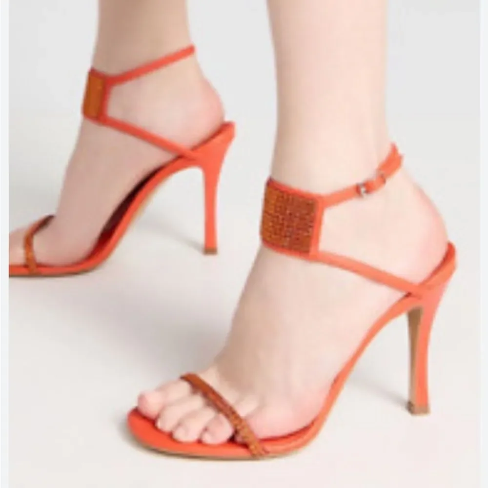 Stella McCartney 100 ECO Alter Mat Crystal  Glow Orange/Dust Bag 35 NWT $950